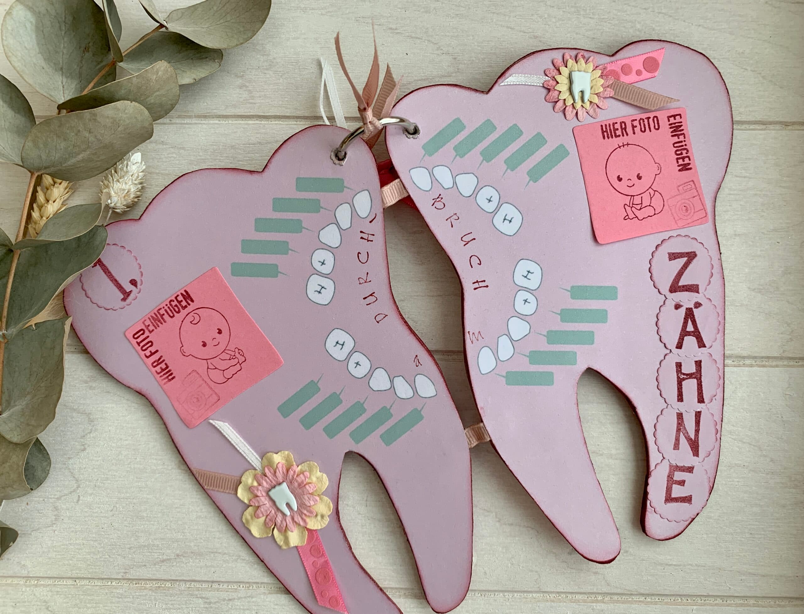 Baby Zahnkalender Pink Beispiel 3