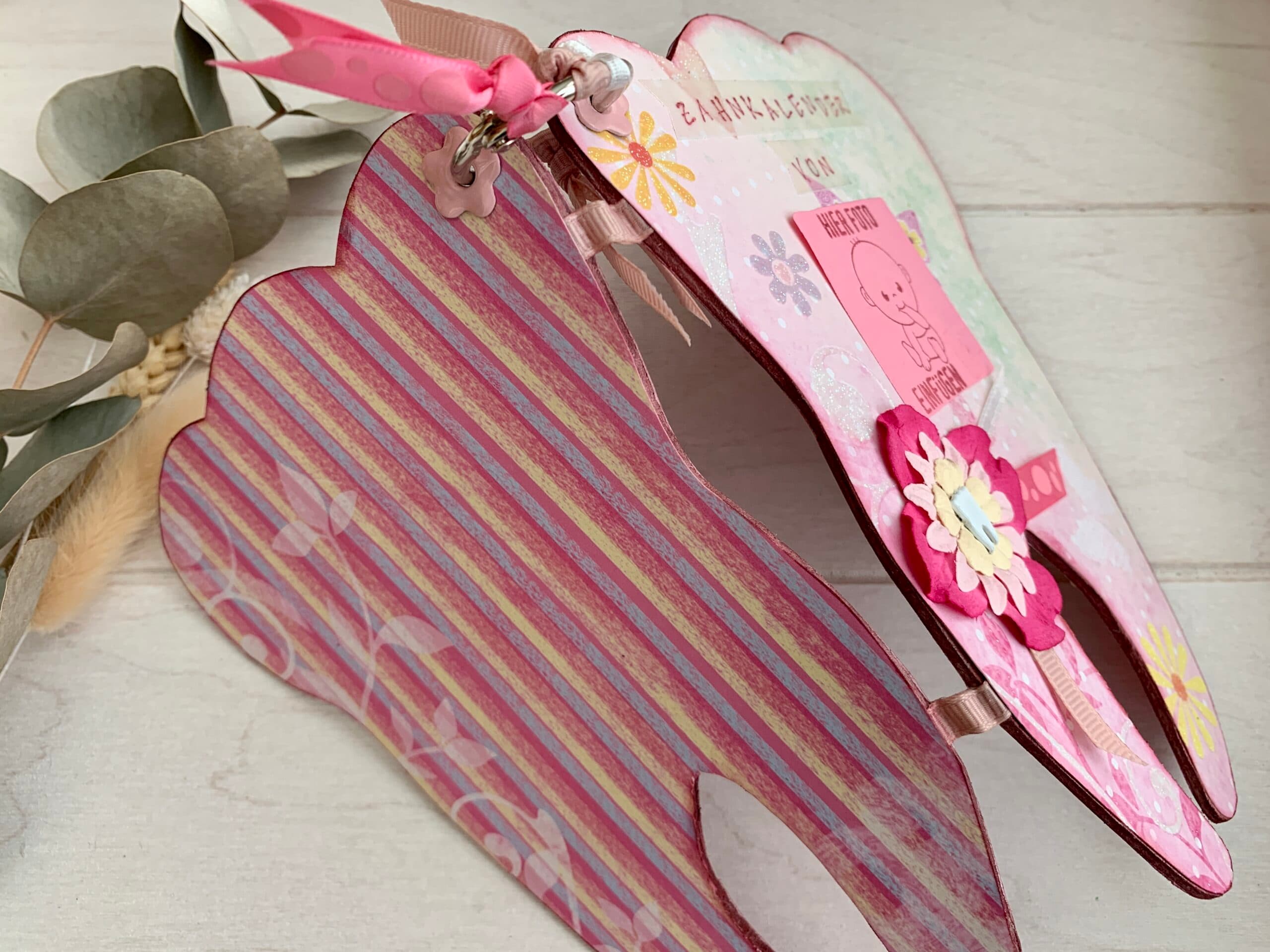 Baby Zahnkalender Pink Beispiel 2