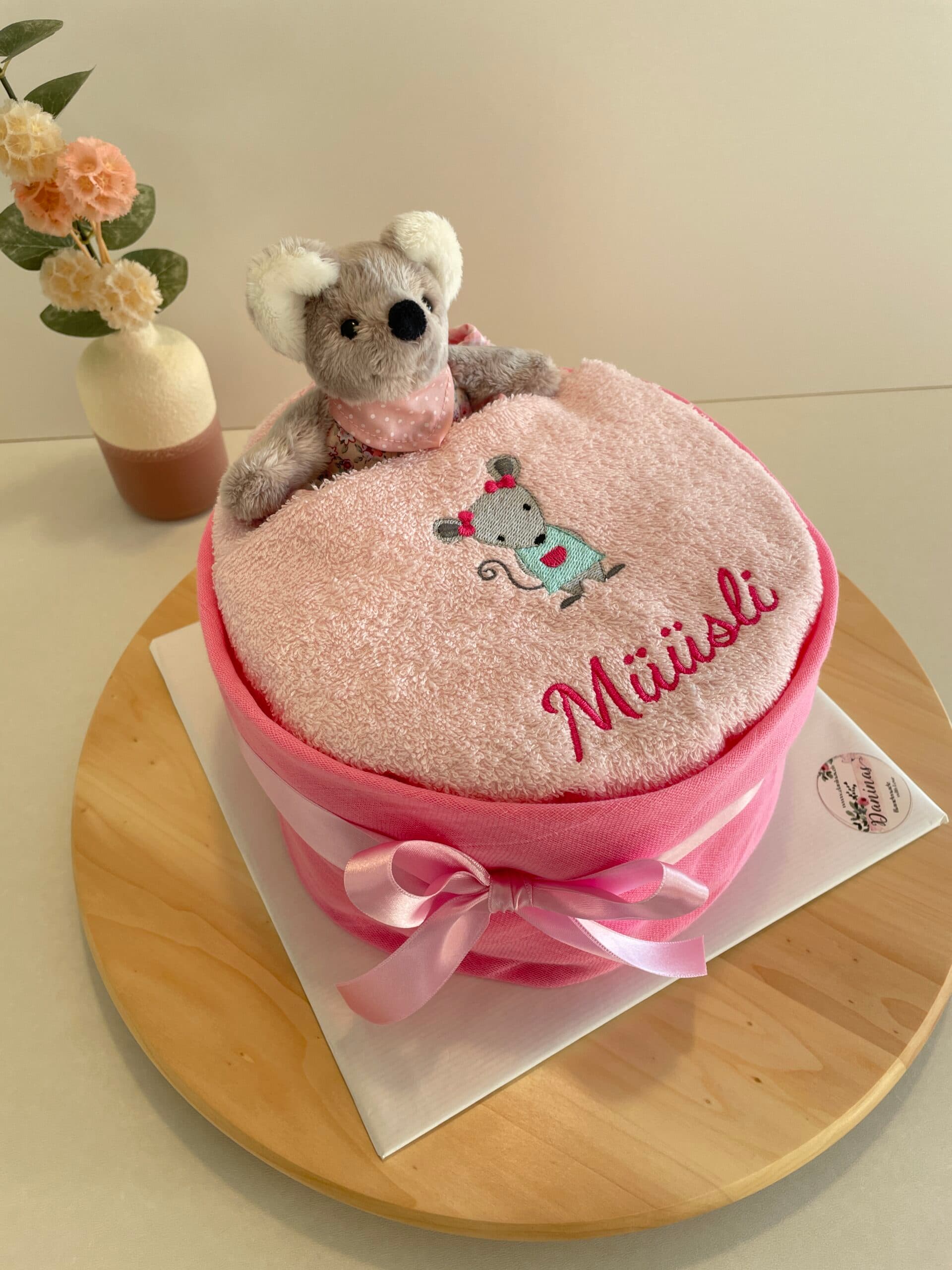 Windeltorte Müüsli rosa 4