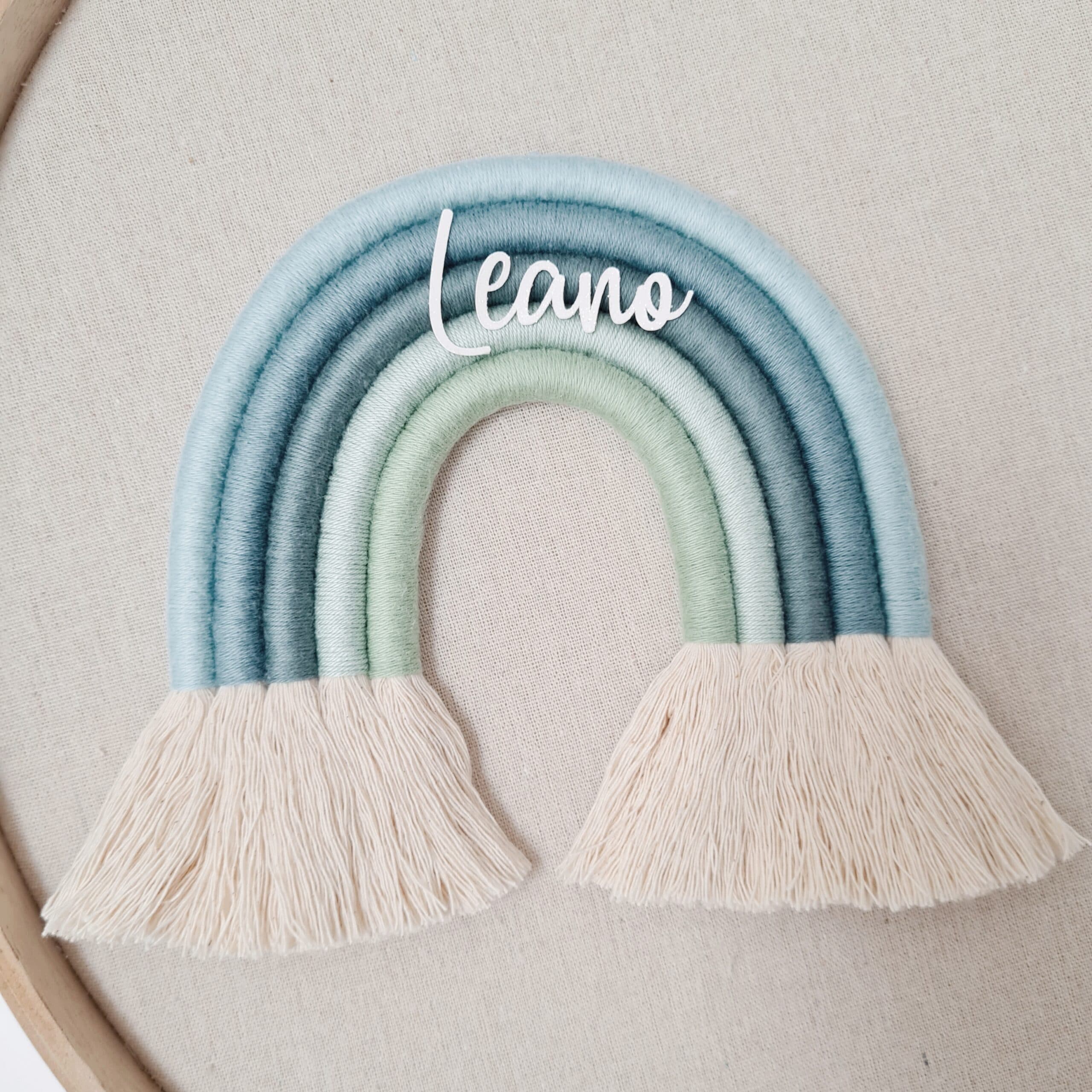 Regenbogen "Ocean Blue" / Wanddekoration Kinderzimmer von Wunderdinge - Handgemacht in der Schweiz