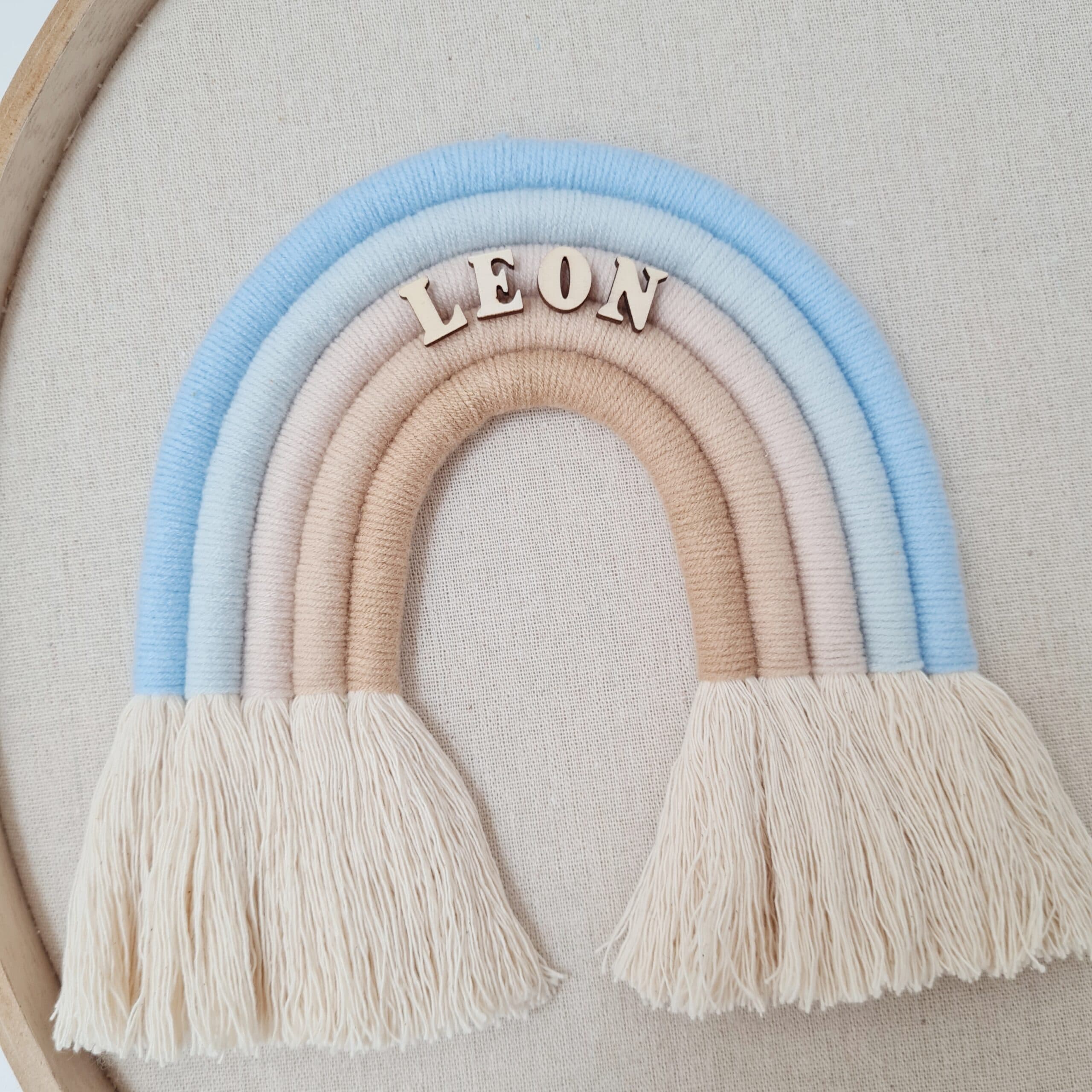 Regenbogen "Soft Blue" / Wanddekoration Kinderzimmer 2