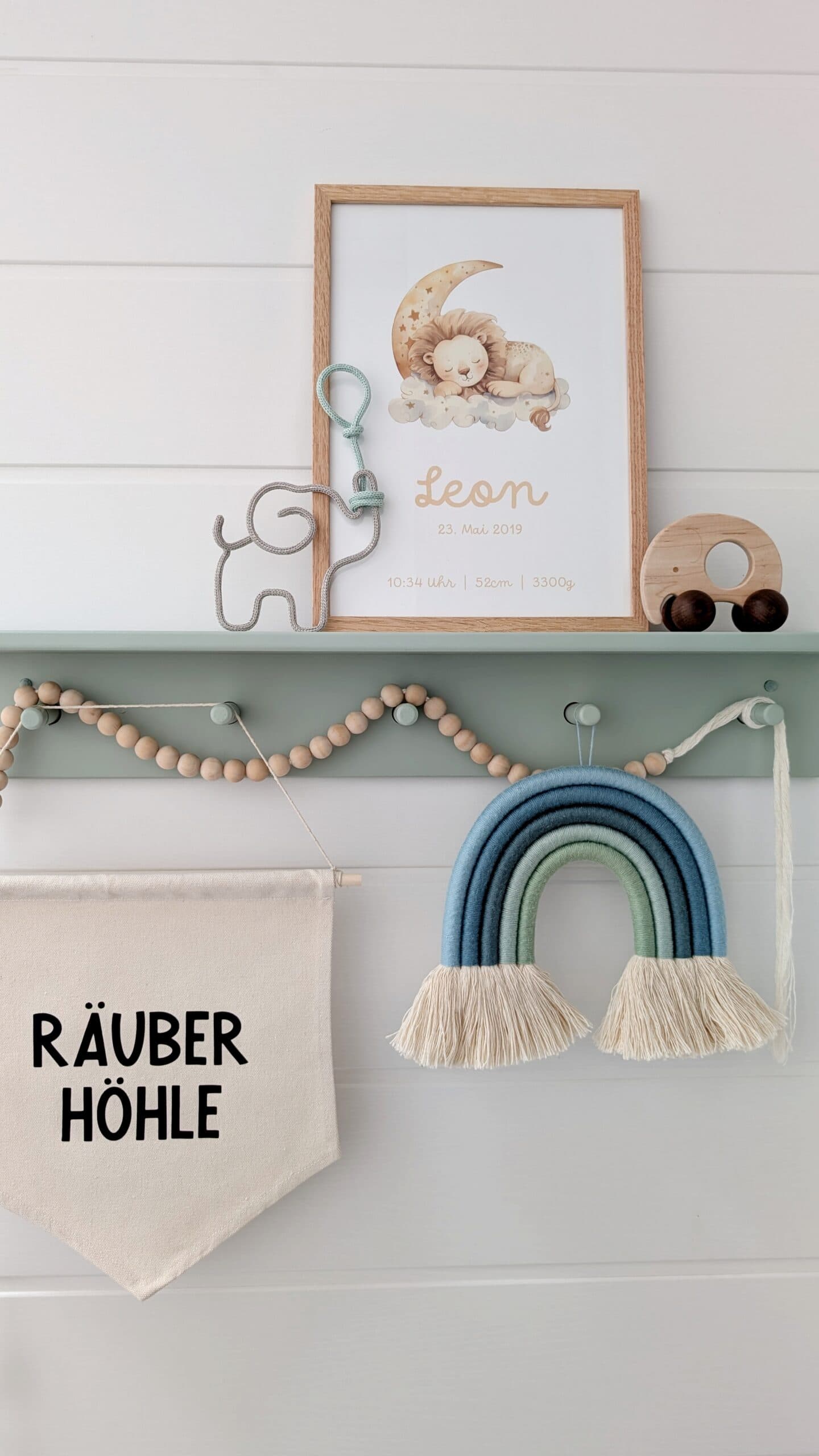 Regenbogen "Ocean Blue" / Wanddekoration Kinderzimmer 2