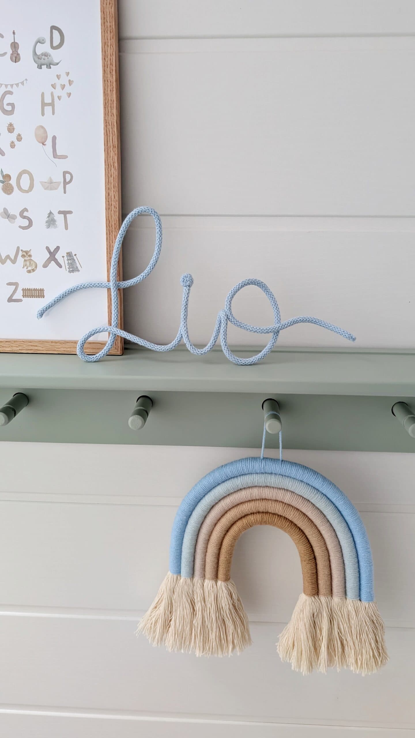 Regenbogen "Soft Blue" / Wanddekoration Kinderzimmer 5
