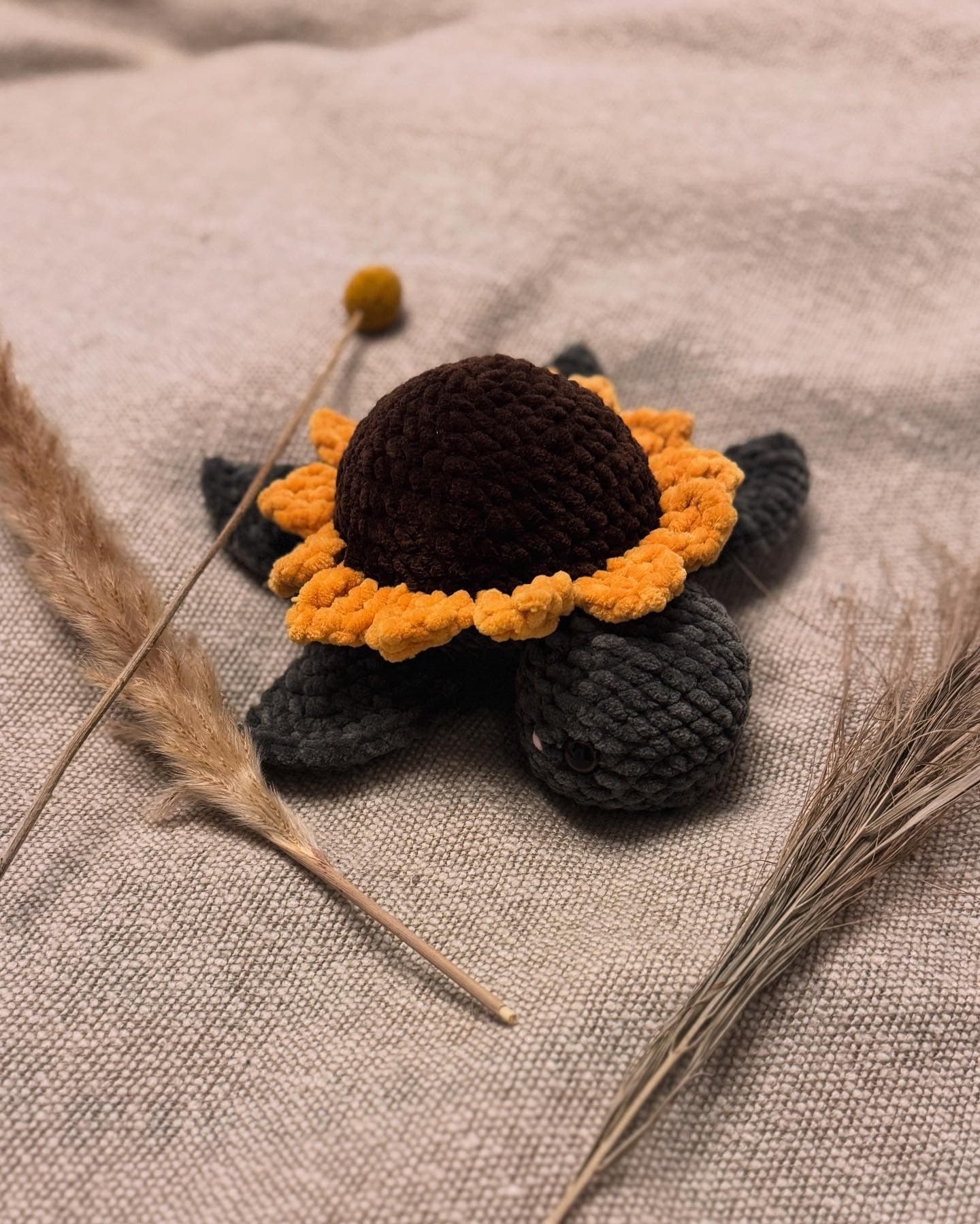 Schildkröte Sonneblume - Gehäkelt 3
