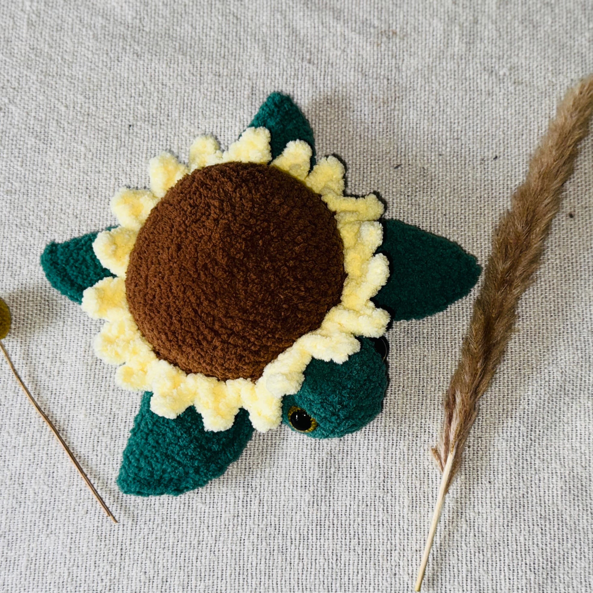 Schildkröte Sonneblume - Gehäkelt 2