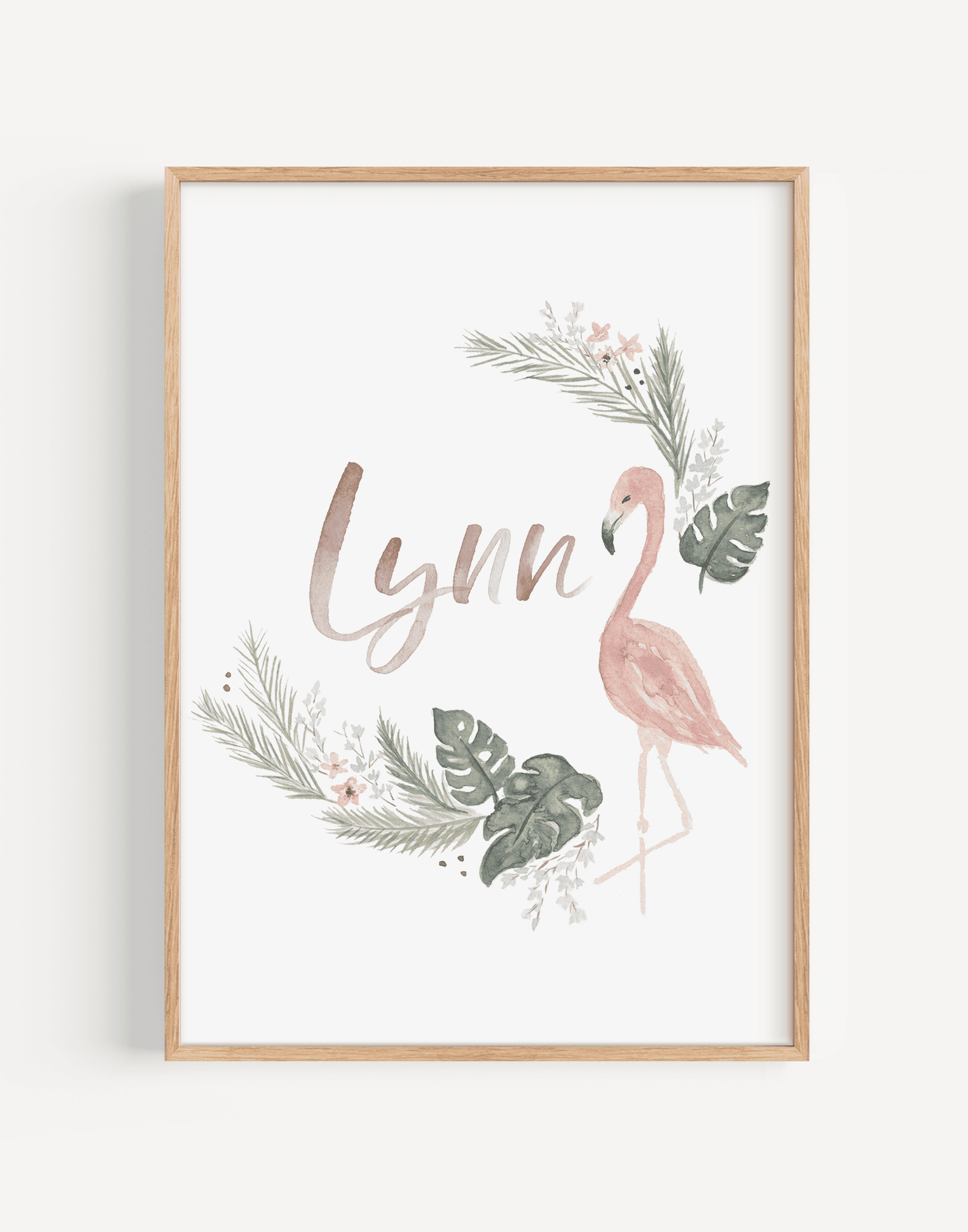 Namensbild Flamingo (personalisiert) von *goldwärt - Handgemacht in der Schweiz