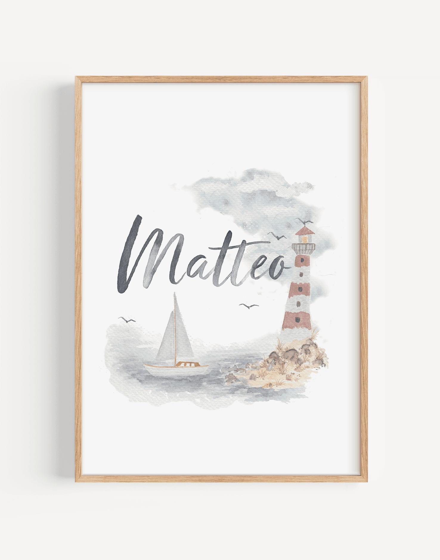 Namensbild Leuchtturm (personalisiert) von *goldwärt - Handgemacht in der Schweiz
