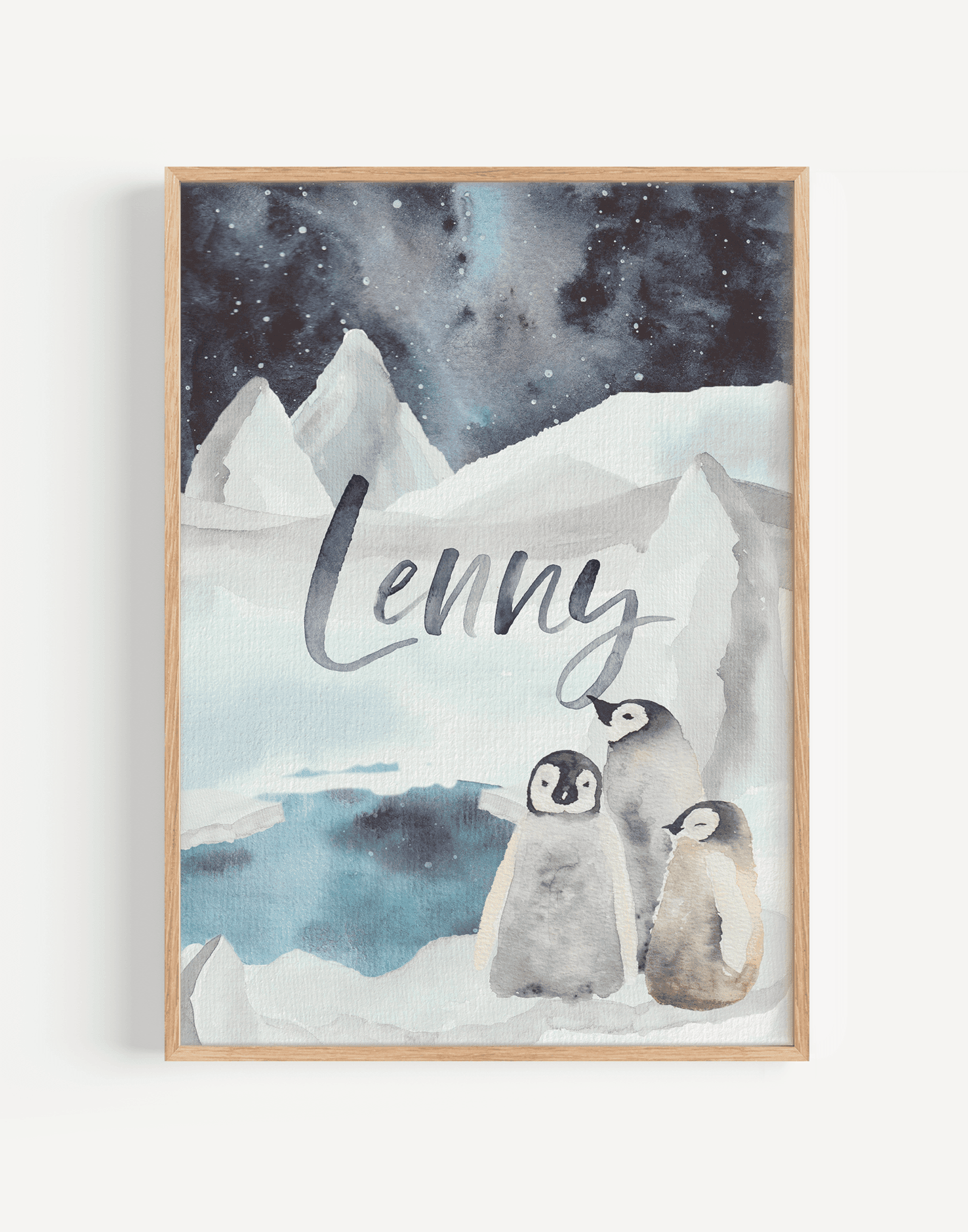 Namensbild Pinguine (personalisiert) von *goldwärt - Handgemacht in der Schweiz
