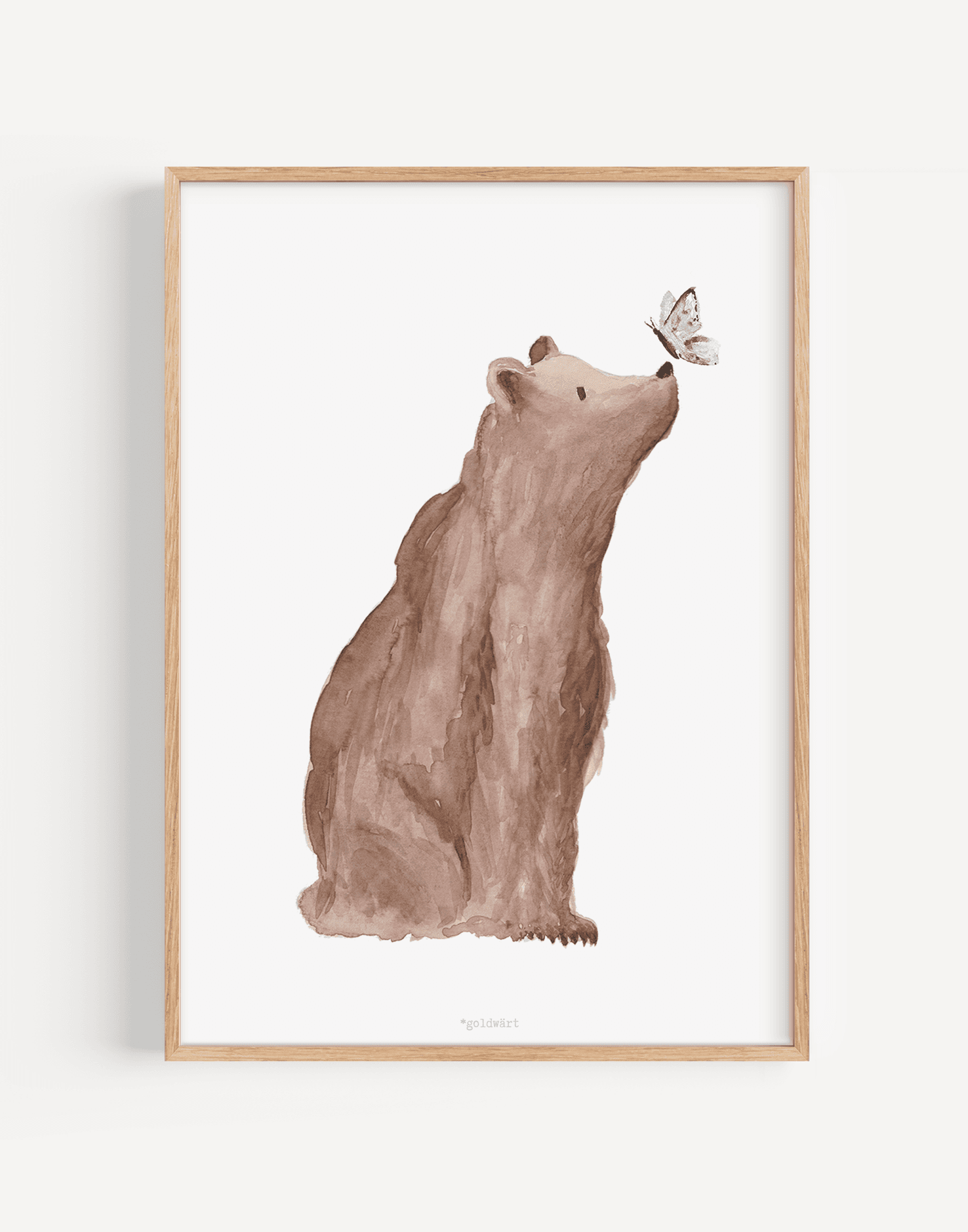 Poster A4 Bär von *goldwärt - Handgemacht in der Schweiz