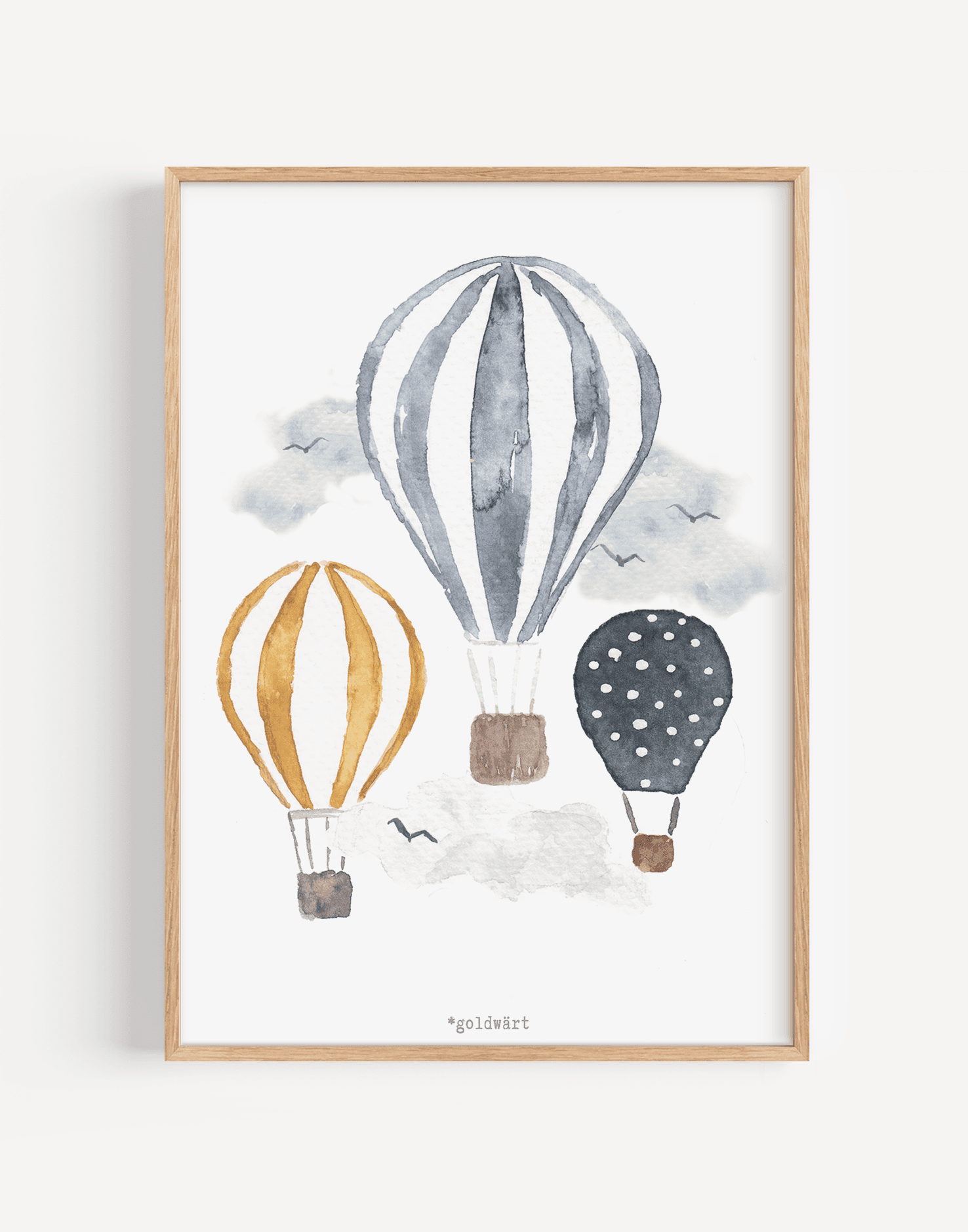 Poster A4 Heissluftballons von *goldwärt - Handgemacht in der Schweiz