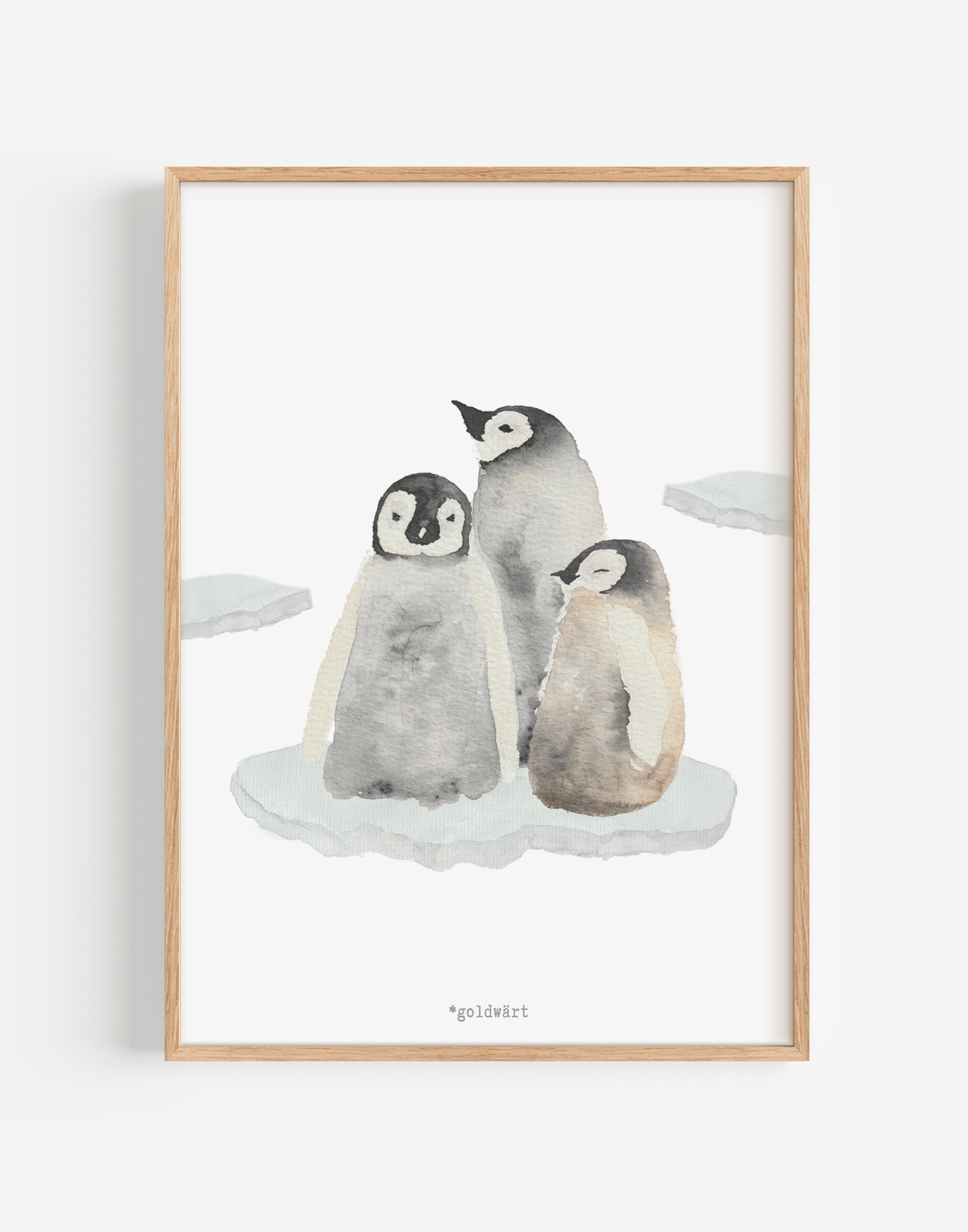 Poster A4 Babypinguine von *goldwärt - Handgemacht in der Schweiz