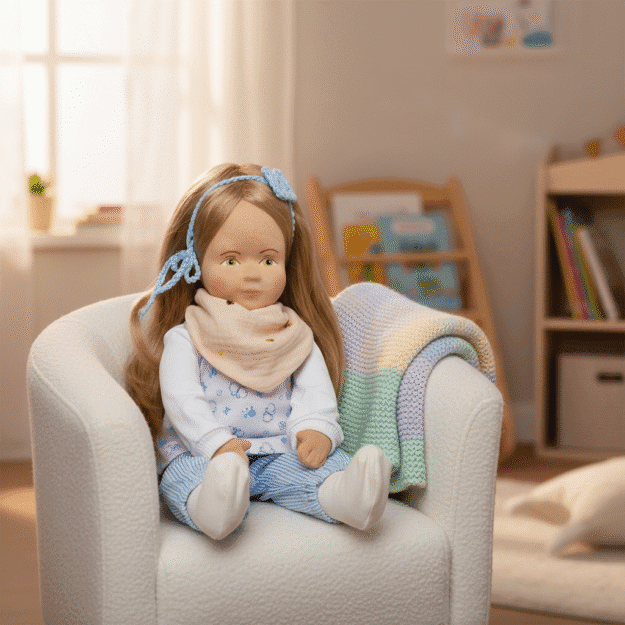 Sophia – Jotte Unikate Original Schweizer Stoffpuppe | Vintage &amp; Upcycling von Jotte Unikate - Handgemacht in der Schweiz