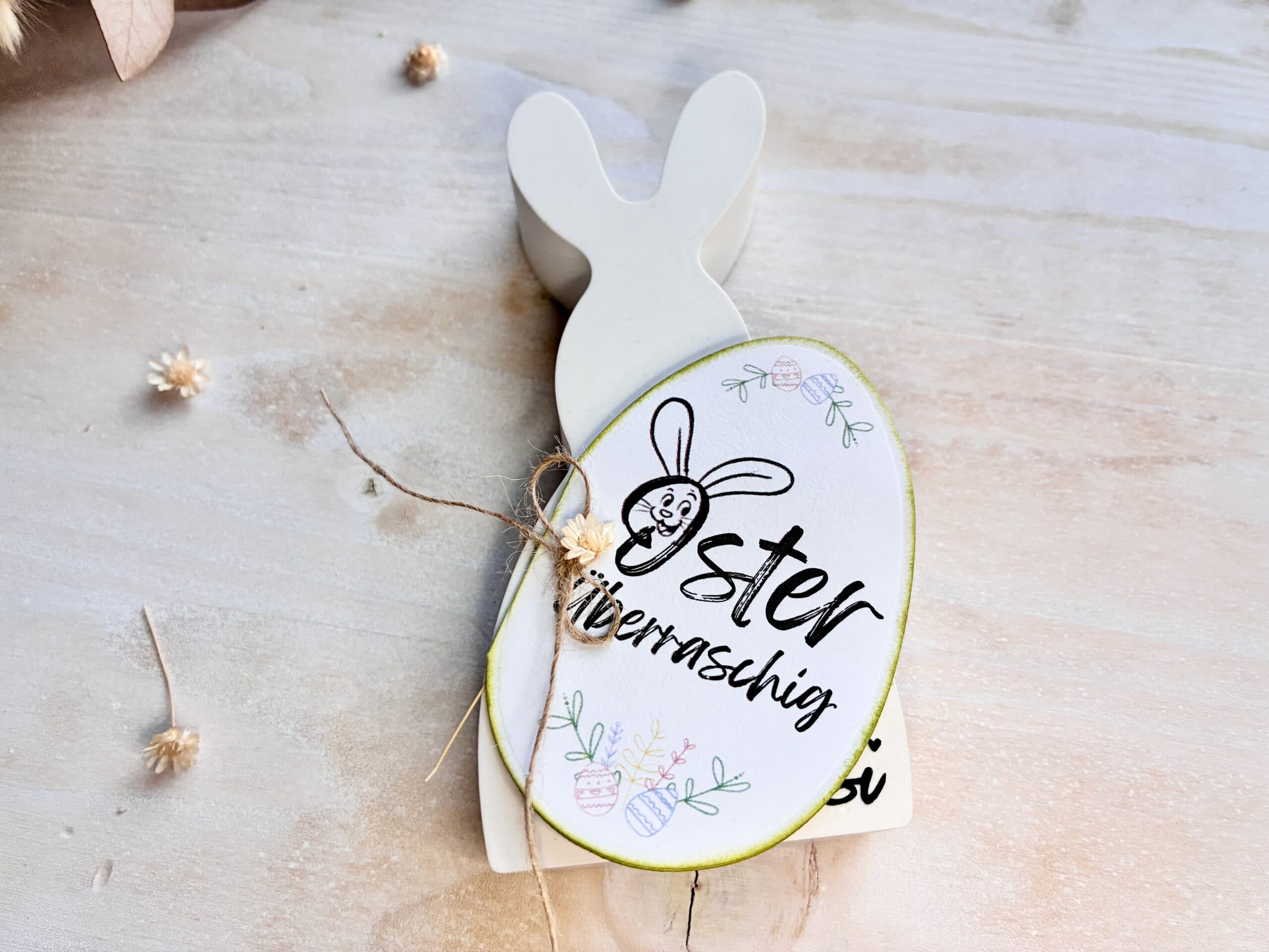 Gotti fragen Ostern Geschenk Hase gross mit Schriftzug | Schwangerschaft verkünden 6