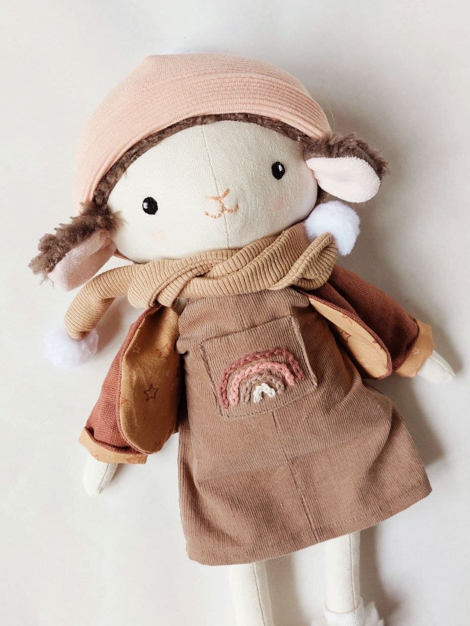Schäfchenpuppe dunkelbraun 8