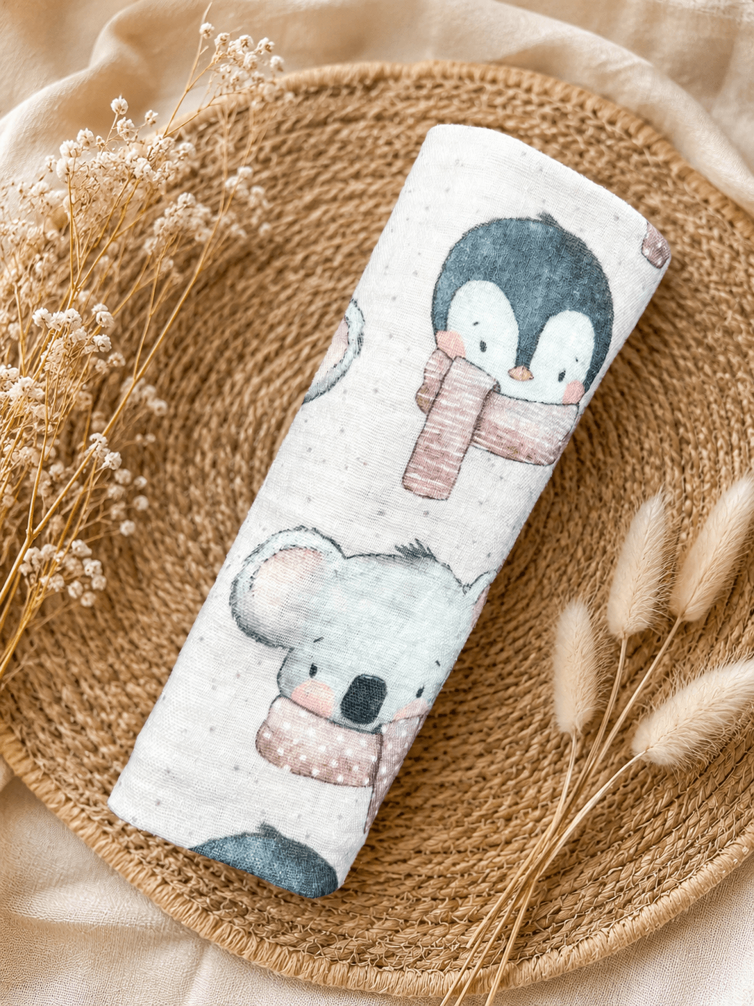 Nuscheli Bio Musselin Winter sand