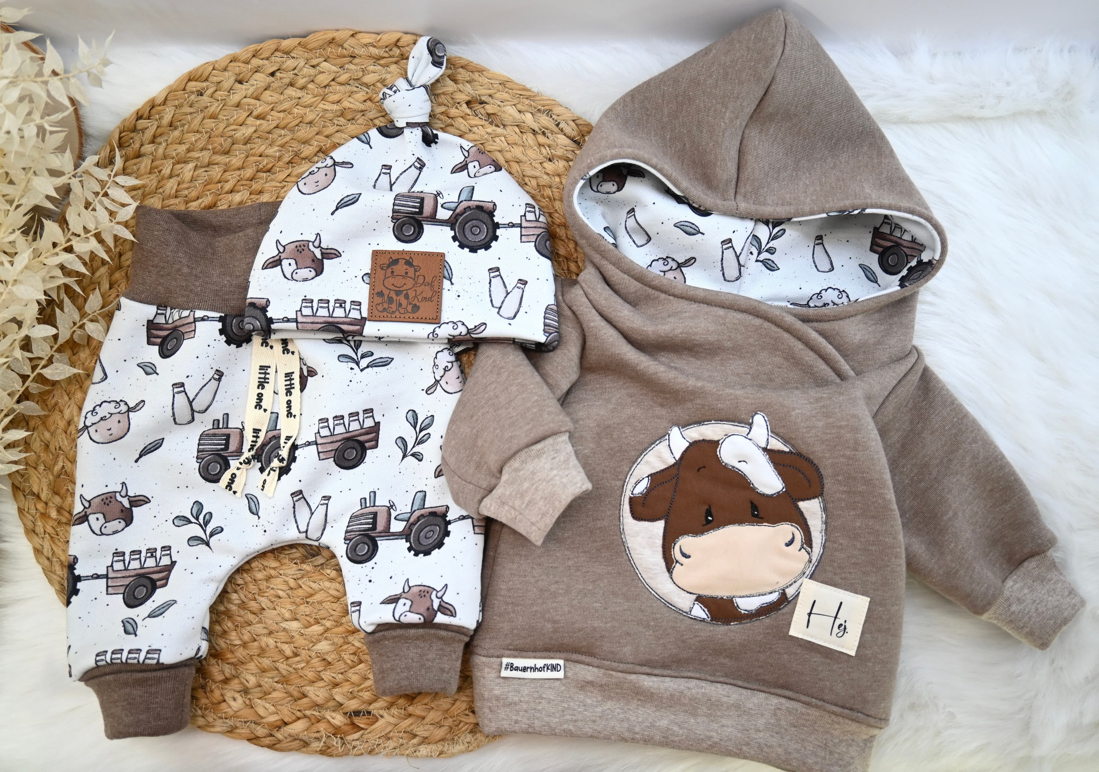 Newborn Outfit "Bauernhof", Gr. 56