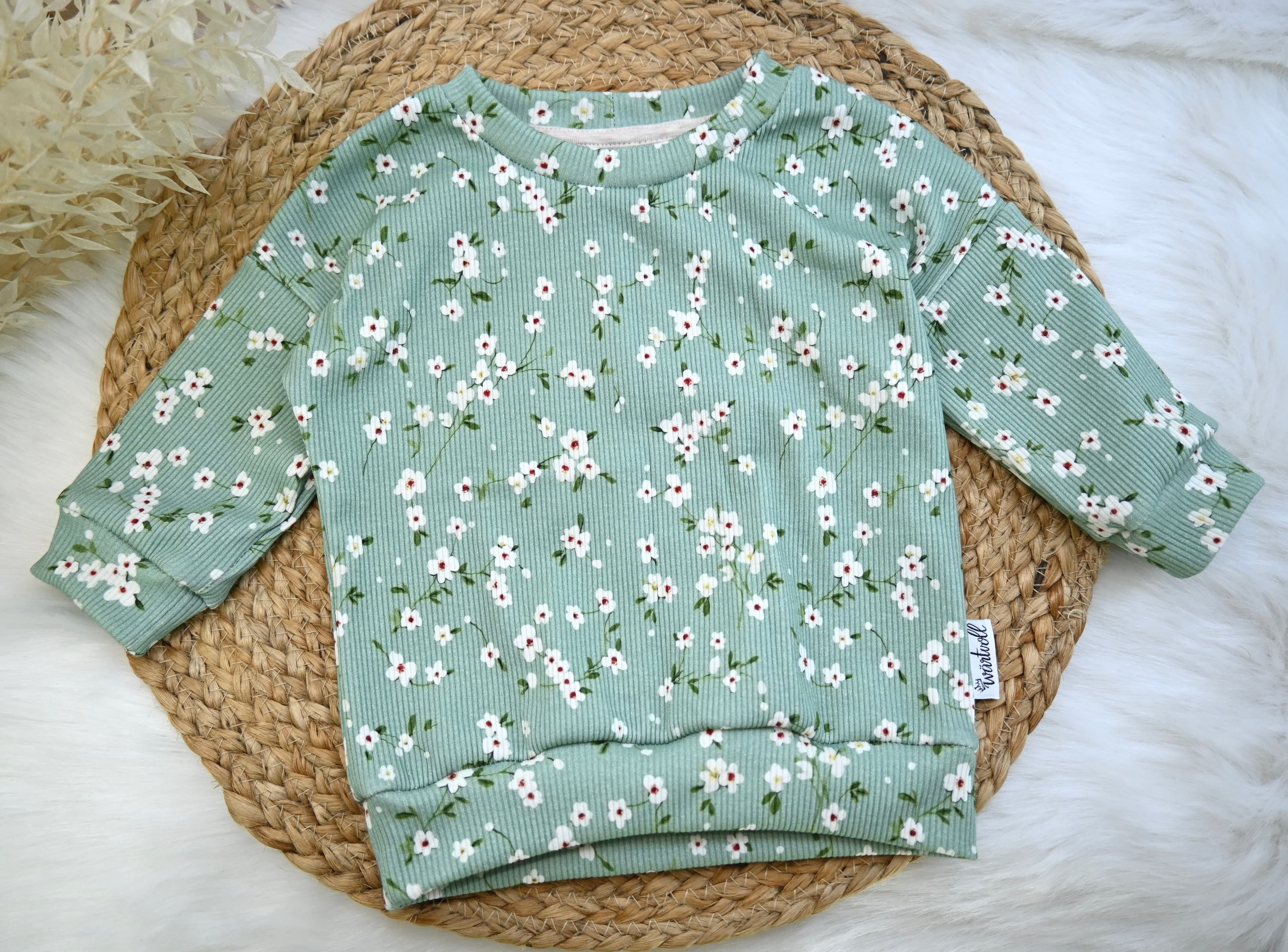 Sweater "Blümchen mint", Gr. 62