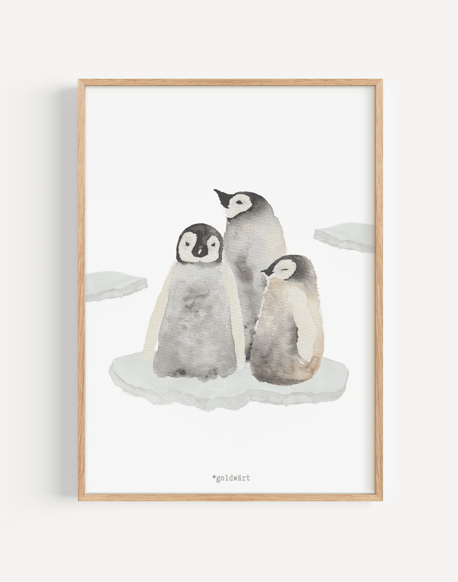 Poster A4 Babypinguine von *goldwärt - Handgemacht in der Schweiz
