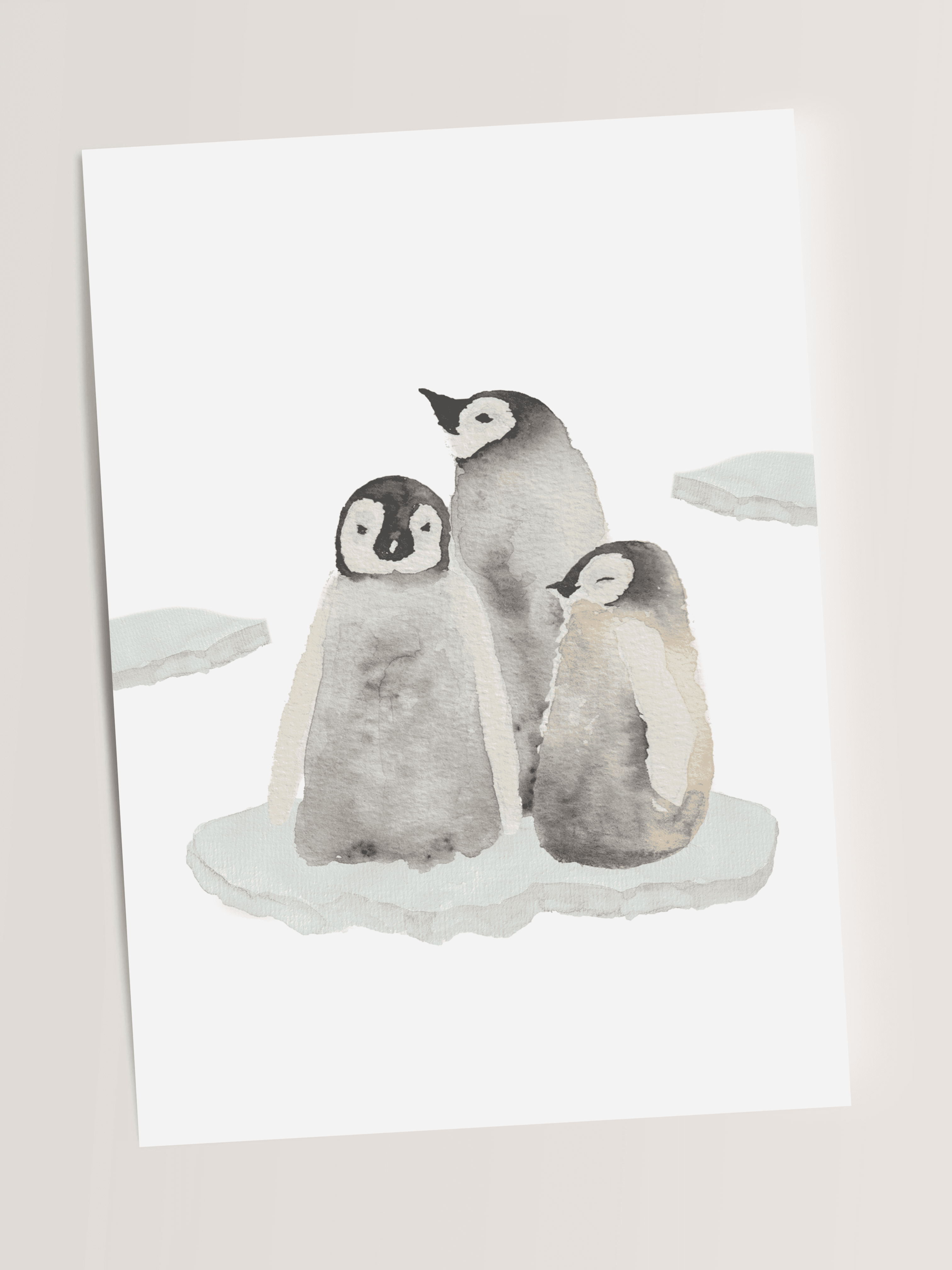 Postkarte Babypinguine