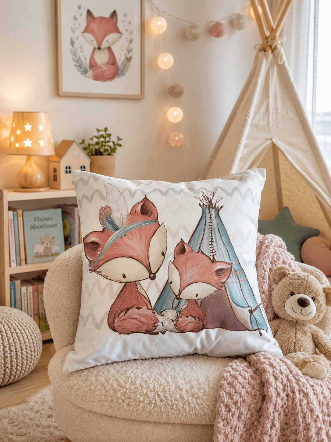 Kuschelkissen Fuchsfamilie von Daninas.ch - Handgemacht in der Schweiz