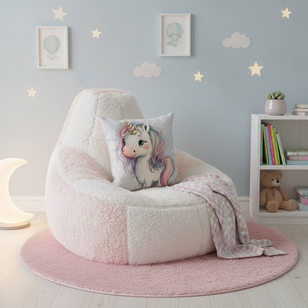 Kuschelkissen kleines Einhorn von Daninas.ch - Handgemacht in der Schweiz